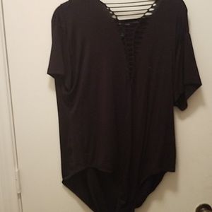 Women's Rue 21 Black shirt with snaps at the botto